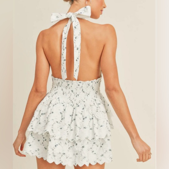 RESET Tyler Halter Floral Smocked Mini Dress - Picture 2 of 8